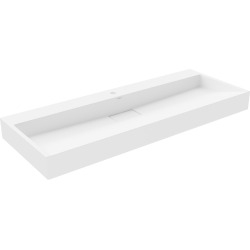 Mexen Ava umywalka nablatowa z konglomeratu 1/O 120 x 46 cm, biała - 23011201