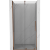 Mexen Velar drzwi prysznicowe rozsuwane 100 cm, transparent, różowe złoto - 871-100-000-01-60