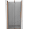 Mexen Velar drzwi prysznicowe rozsuwane 100 cm, transparent, miedź szczotkowana - 871-100-000-01-65