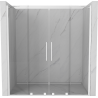 Mexen Velar Duo drzwi prysznicowe rozsuwane 200 cm, transparent, białe - 871-200-000-02-20