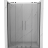 Mexen Velar Duo drzwi prysznicowe rozsuwane 160 cm, transparent, gun gray szczotkowany - 871-160-000-02-66
