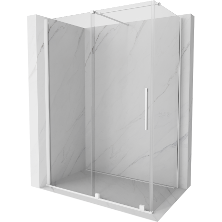 Mexen Velar kabina prysznicowa rozsuwana 160 x 100 cm, transparent, biała - 871-160-100-01-20