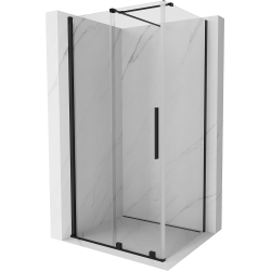 Mexen Velar kabina prysznicowa rozsuwana 90 x 80 cm, transparent, czarna - 871-090-080-01-70