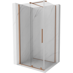 Mexen Velar kabina prysznicowa rozsuwana 110 x 70 cm, transparent, miedź szczotkowana - 871-110-070-01-65
