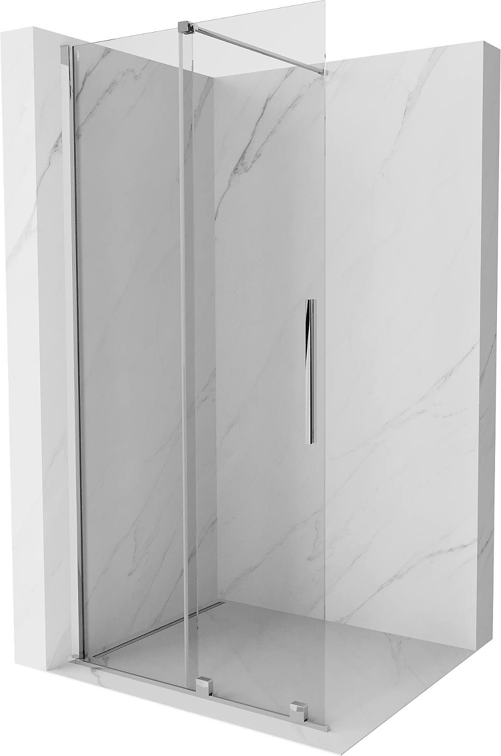 Mexen Velar drzwi prysznicowe rozsuwane Walk-in 70 cm, transparent, chrom - 871-070-000-03-01