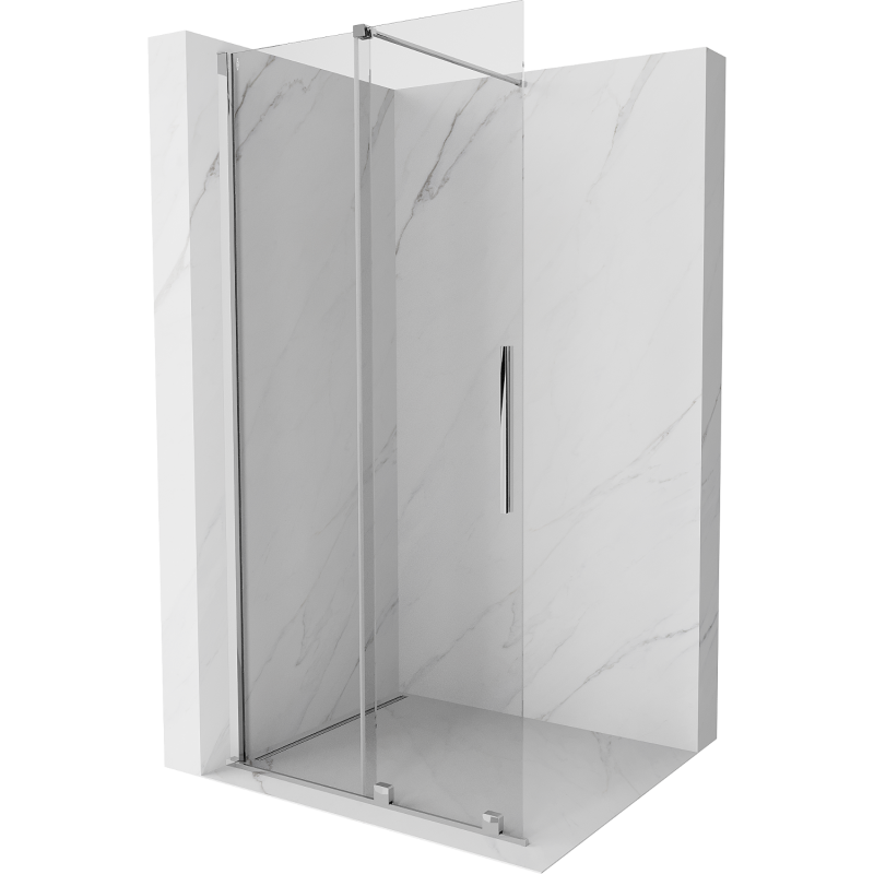 Mexen Velar drzwi prysznicowe rozsuwane Walk-in 75 cm, transparent, chrom - 871-075-000-03-01