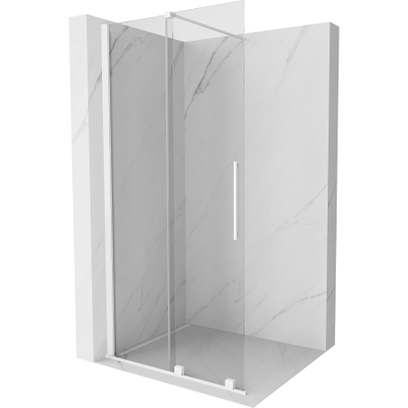 Mexen Velar drzwi prysznicowe rozsuwane Walk-in 75 cm, transparent, białe - 871-075-000-03-20