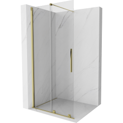 Mexen Velar drzwi prysznicowe rozsuwane Walk-in 70 cm, transparent, złote - 871-070-000-03-50