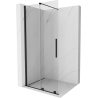 Mexen Velar drzwi prysznicowe rozsuwane Walk-in 70 cm, transparent, czarne - 871-070-000-03-70