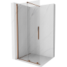 Mexen Velar drzwi prysznicowe rozsuwane Walk-in 90 cm, transparent, różowe złoto - 871-090-000-03-60