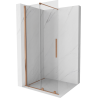 Mexen Velar drzwi prysznicowe rozsuwane Walk-in 75 cm, transparent, miedź szczotkowana - 871-075-000-03-65