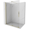 Mexen Velar drzwi prysznicowe rozsuwane Walk-in 140 cm, transparent, złote - 871-140-000-03-50