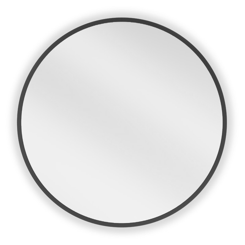 Mexen Loft lustro łazienkowe okragłe 35 cm, rama czarna - 9850-035-035-000-70