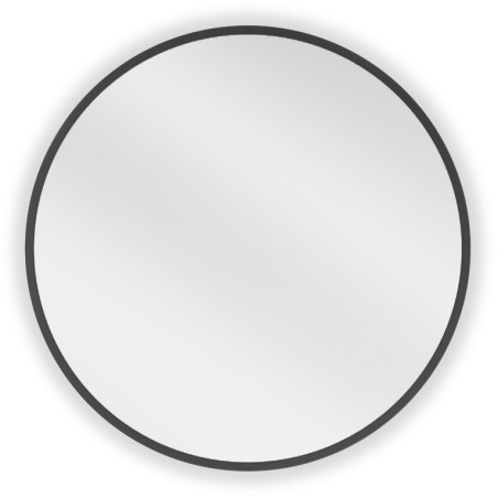 Mexen Loft lustro łazienkowe okragłe 50 cm, rama czarna - 9850-050-050-000-70