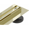 Mexen Flat 360° Slim lineární odtok rotační 80 cm, Zlatá - 1541080