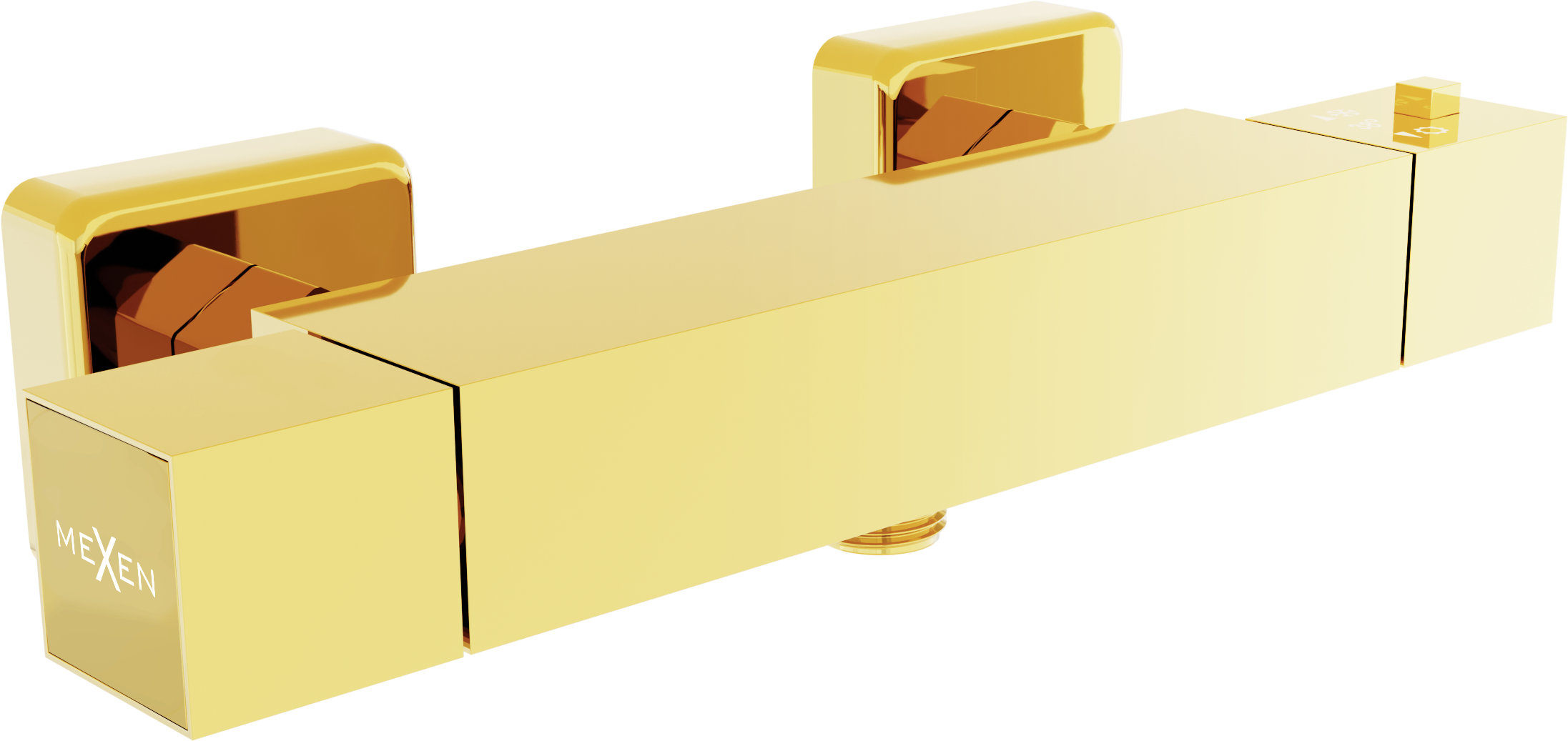 Mexen Cube termostatyczna bateria prysznicowa, złota - 77200-50
