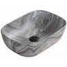 Mexen Rita umywalka nablatowa 45 x 32 cm, szara kamień - 21084593