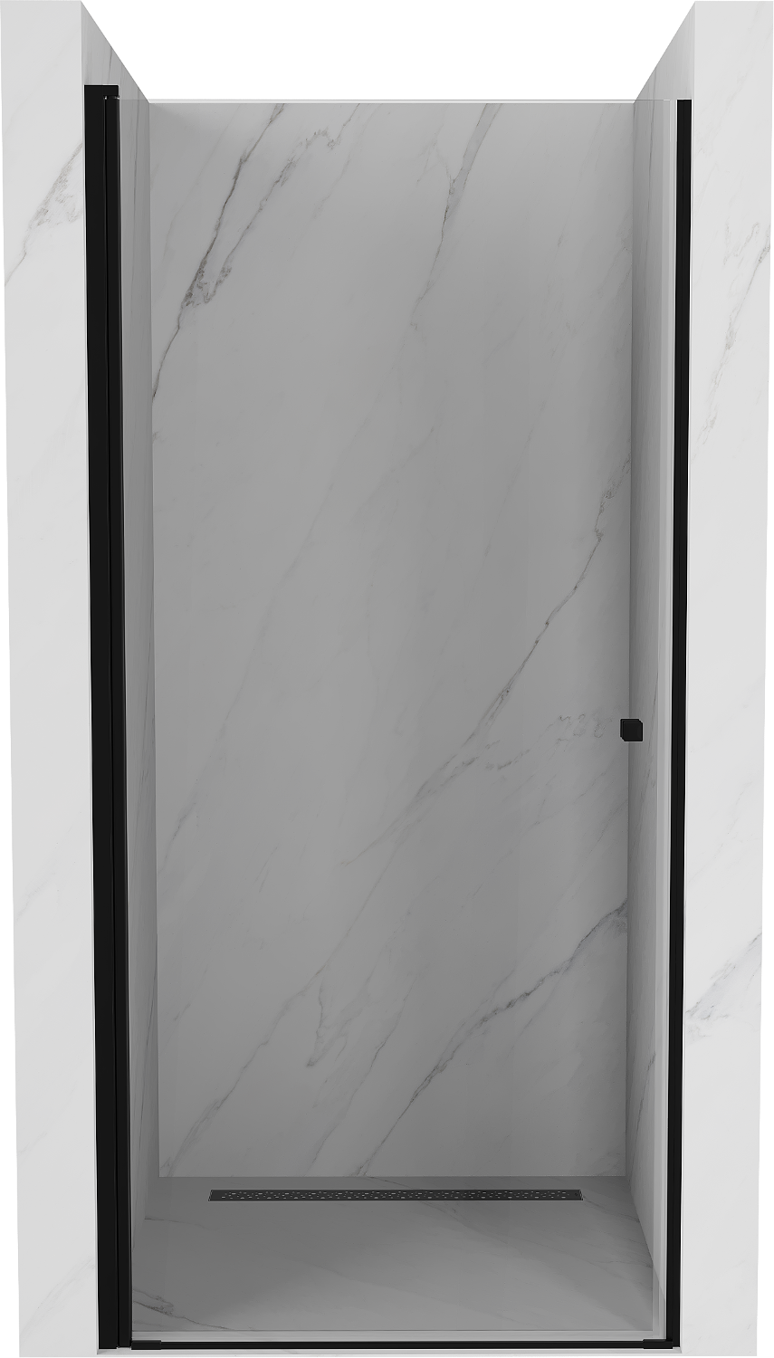 Mexen Pretoria drzwi prysznicowe uchylne 80 cm, transparent, czarne - 852-080-000-70-00