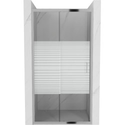 Mexen Apia drzwi prysznicowe rozsuwane 135 cm, pasy, chrom - 845-135-000-01-20