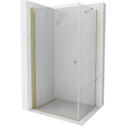 Mexen Pretoria kabina prysznicowa uchylna 70 x 80 cm, transparent, złota - 852-070-080-50-00