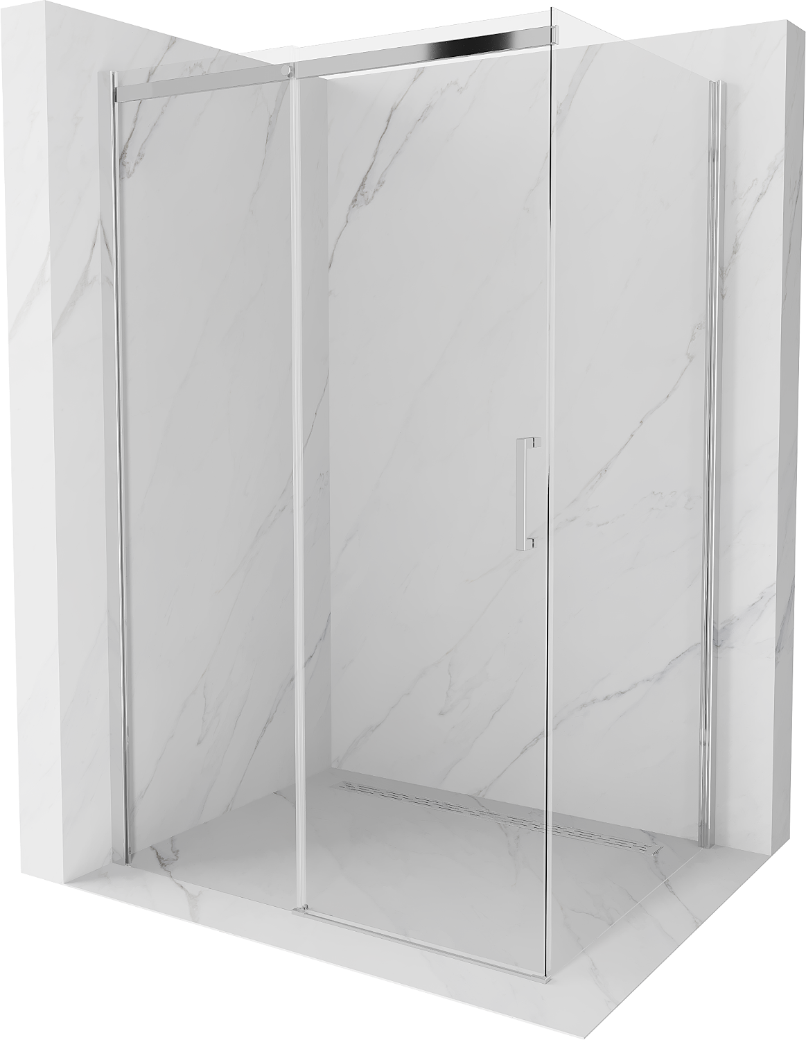 Mexen Omega kabina prysznicowa rozsuwana 130 x 80 cm, transparent, chrom - 825-130-080-01-00