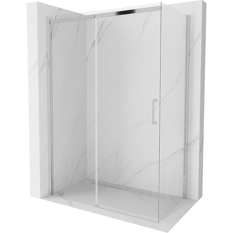 Mexen Omega kabina prysznicowa rozsuwana 140 x 80 cm, transparent, chrom - 825-140-080-01-00
