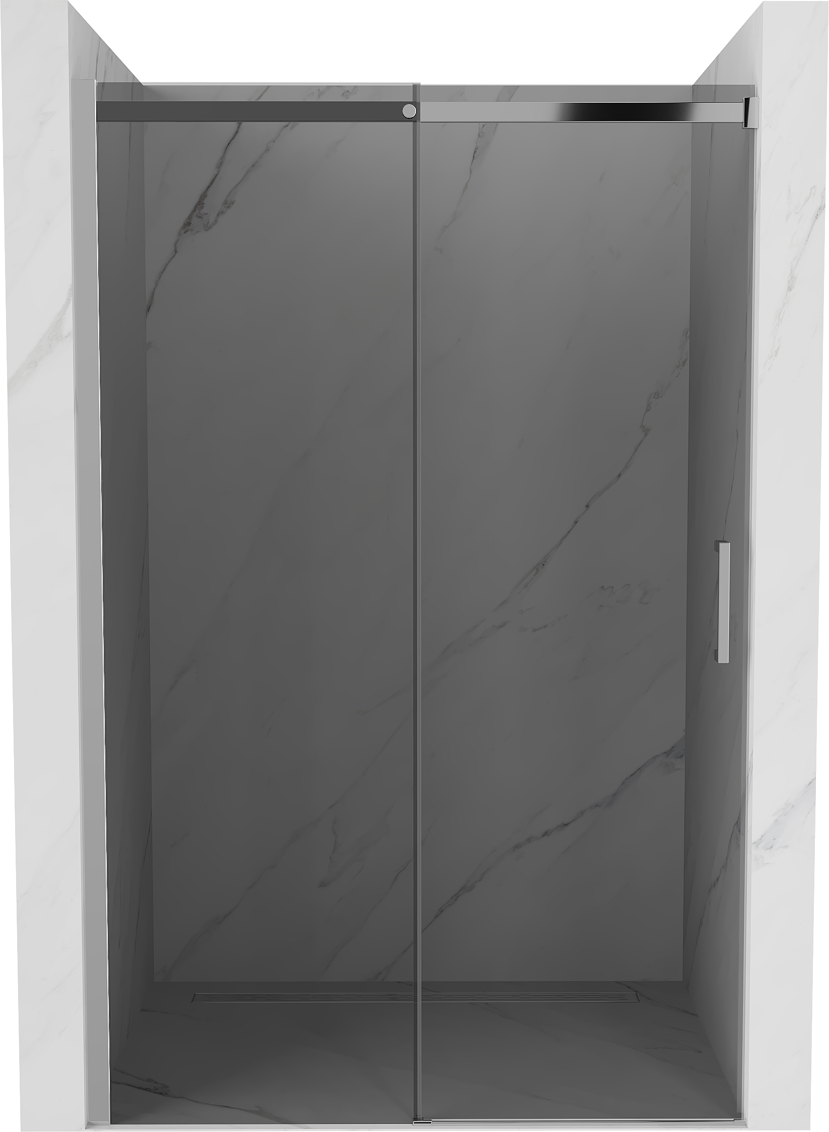 Mexen Omega rozsouvací sprchové dveře 110 cm, Grafitově černá, Chromovaná - 825-110-000-01-40