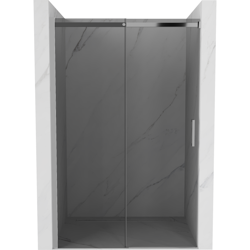 Mexen Omega drzwi prysznicowe rozsuwane 140 cm, grafit, chrom - 825-140-000-01-40