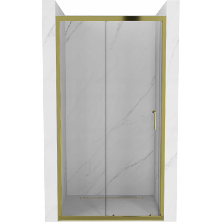 Mexen Apia drzwi prysznicowe rozsuwane 90 cm, transparent, złote - 845-090-000-50-00