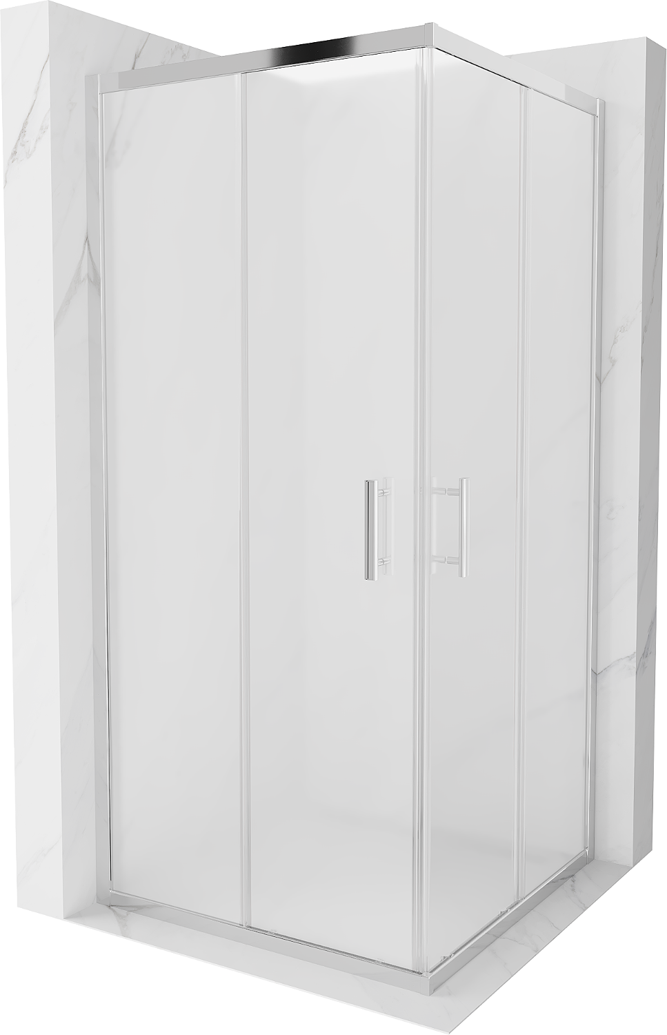 Mexen Rio kabina prysznicowa kwadratowa 90 x 90 cm, szron, chrom - 860-090-090-01-30
