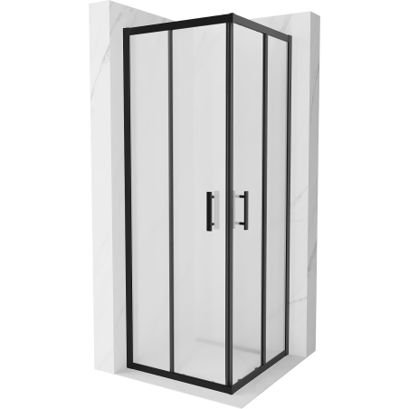 Mexen Rio kabina prysznicowa kwadratowa 70 x 70 cm, szron, czarna - 860-070-070-70-30