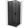 Mexen Rio kabina prysznicowa kwadratowa 80 x 80 cm, grafit, czarna - 860-080-080-70-40