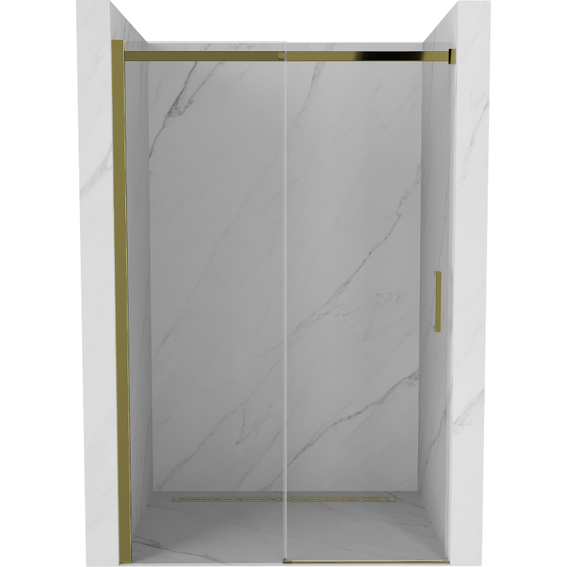 Mexen Omega drzwi prysznicowe rozsuwane 140 cm, transparent, złote - 825-140-000-50-00