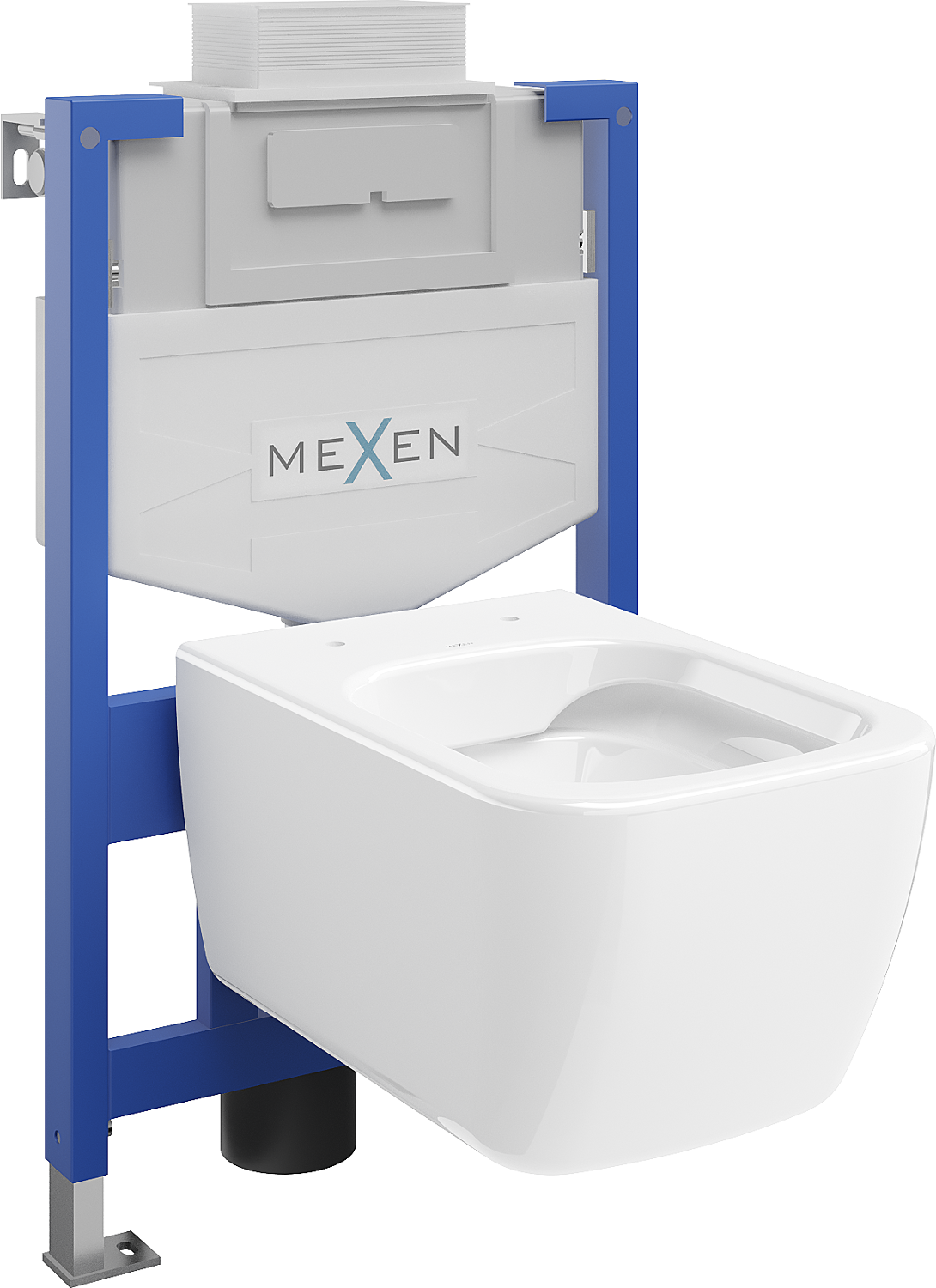 Mexen WC podomítkový set Felix XS-U stojan s WC mísou Stella, Bílá - 6853368XX00