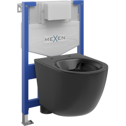 Mexen zestaw podtynkowy WC stelaż Fenix XS-F z miską WC Lena, czarny mat - 6803322XX85