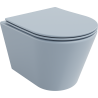 Mexen Rico WC mísa Rimless s pomalu padající deskou slim, duroplast, Matná šedomodrá - 30724069