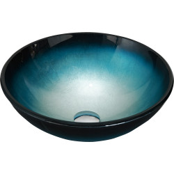 Mexen Mira szklana umywalka nablatowa 42 x 42 cm, niebieska - 24124247