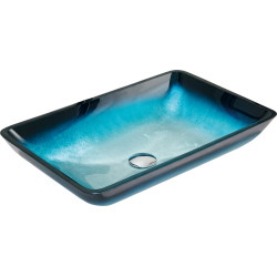 Mexen Megan szklana umywalka nablatowa 56 x 36 cm, niebieska - 24135647