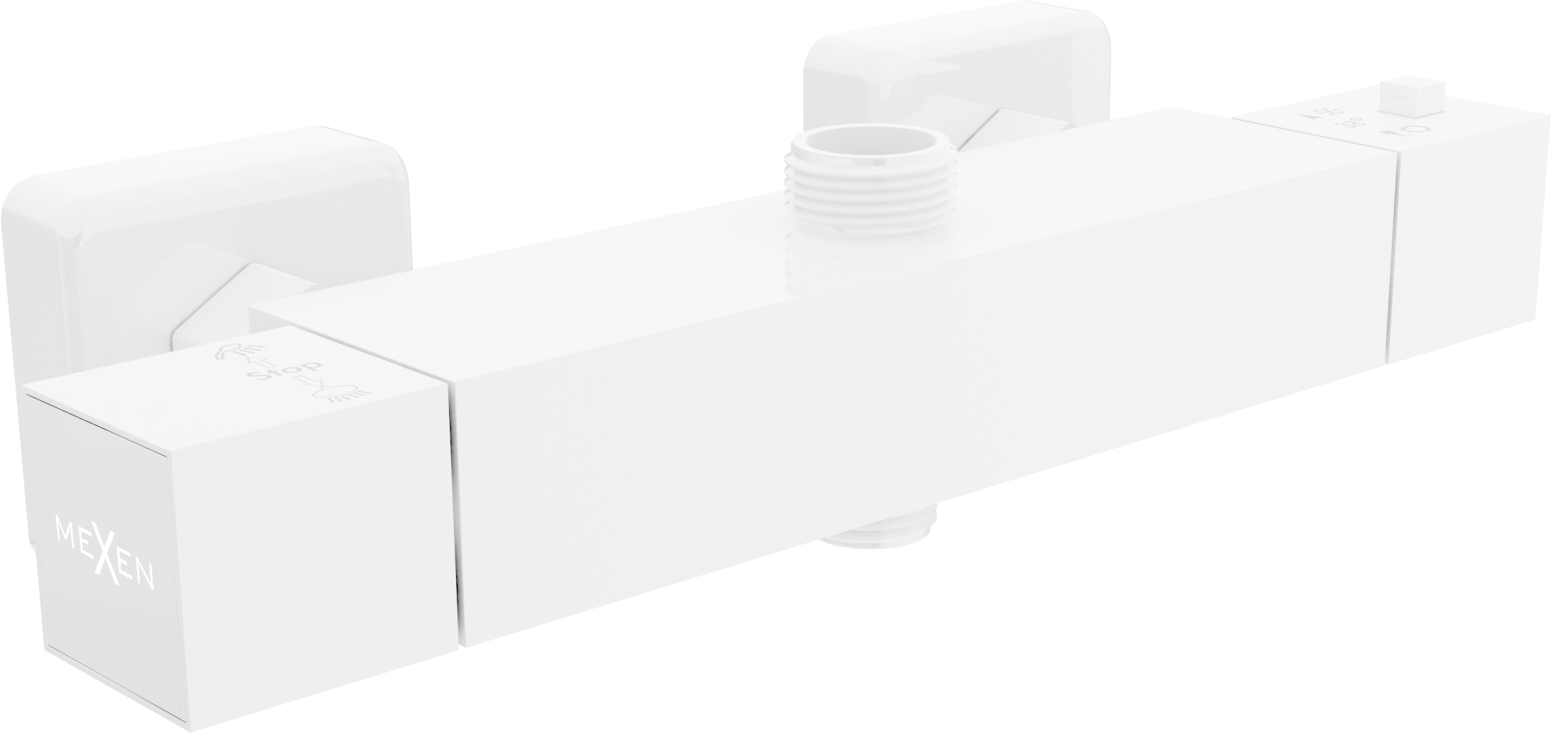 Mexen Cube termostatyczna bateria prysznicowa, biała - 77250-20