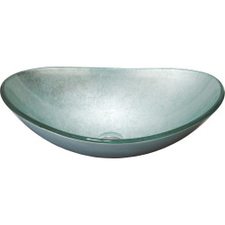 Mexen Sonia szklana umywalka nablatowa 54 x 37 cm, srebrna - 24145411