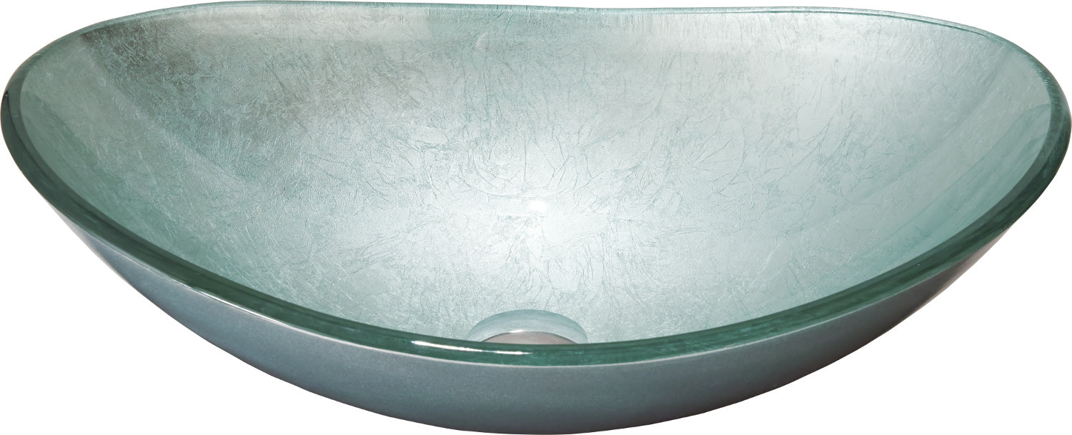 Mexen Sonia szklana umywalka nablatowa 54 x 37 cm, srebrna - 24145411