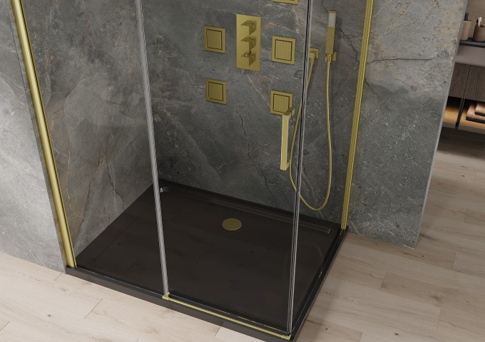 Kabiny prysznicowe złote